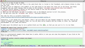 Better asynchronous python blocks in org-mode