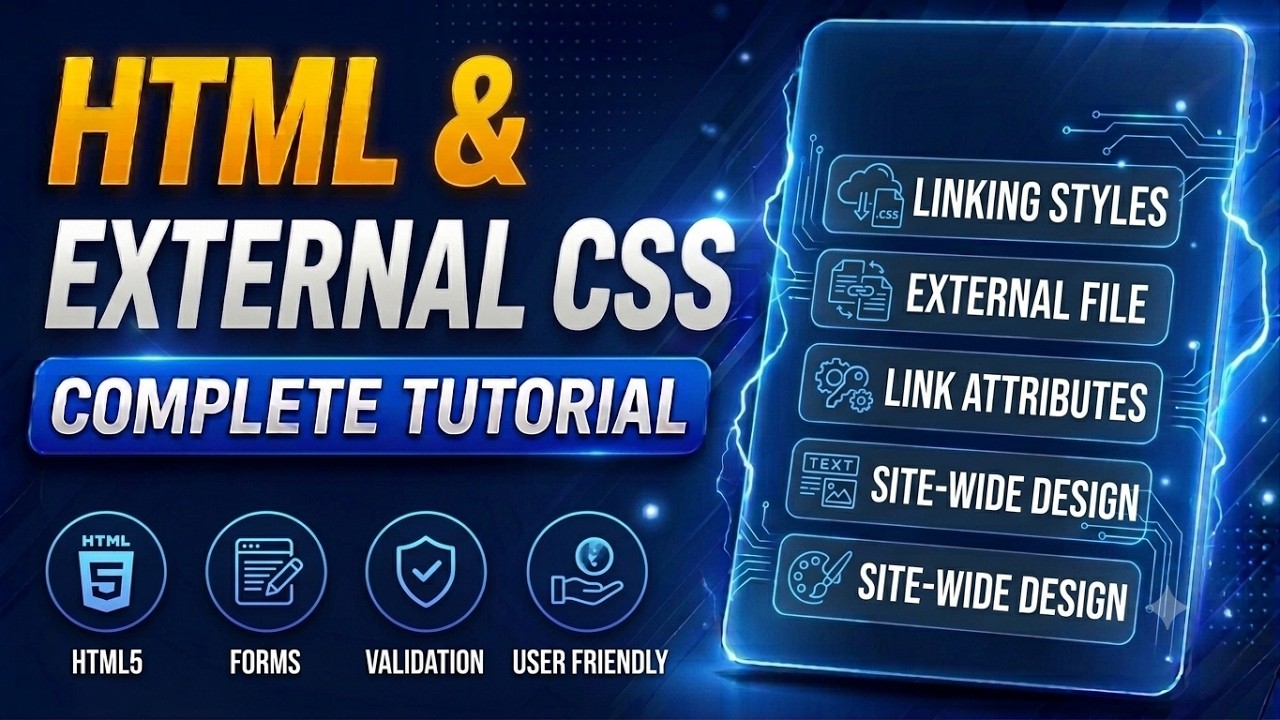 HTML Tutorial Part 10 | HTML External CSS Explained for Beginners with ...