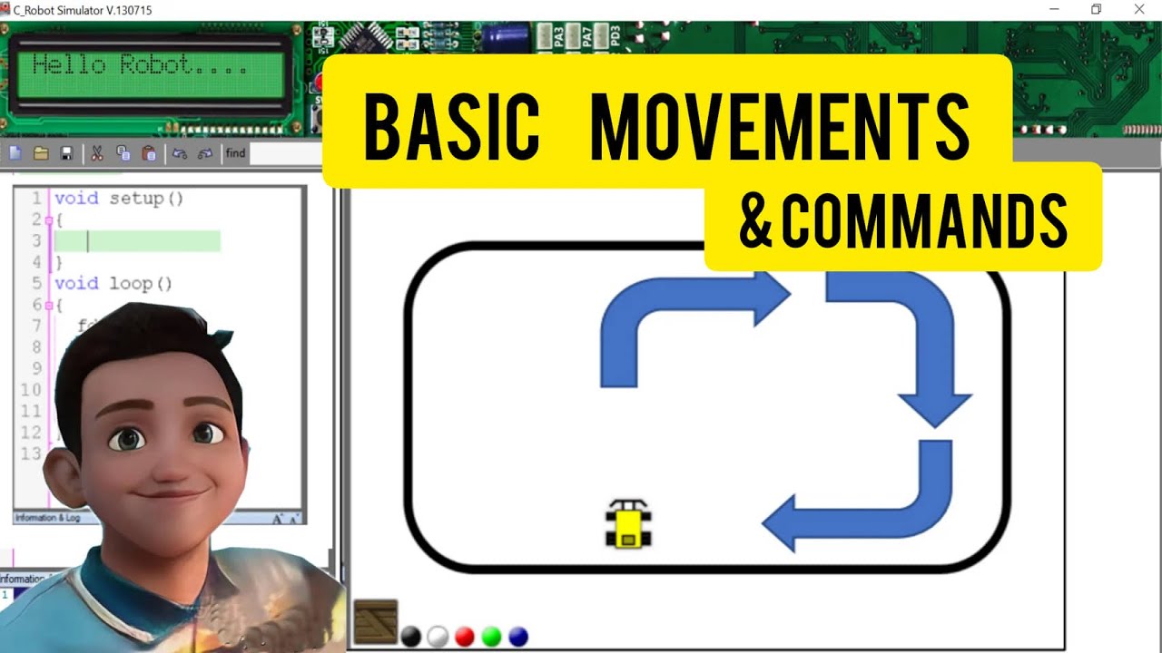 Basic Robot Movements And Commands C Robot Simulator YouTube