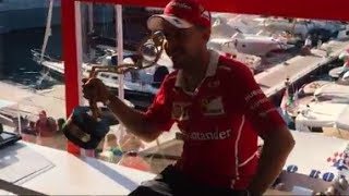 Details F1 2017 Monaco GP | Sebastian Vettel's message to the fans after his win Guide