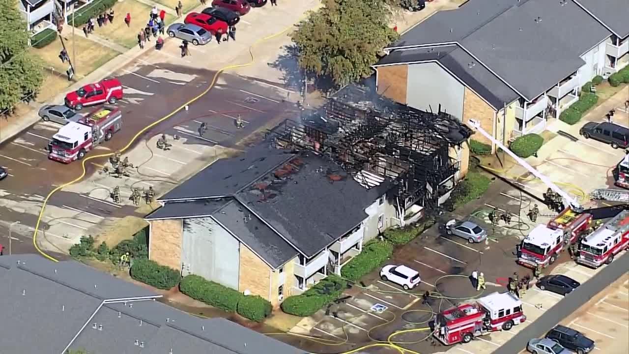 Person injured after destructive fire sparks at northwest OKC apartment ...