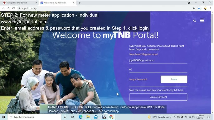 How To Apply Tnb Meter Application Individual Part 1 Youtube
