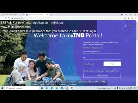 How to apply TNB meter application - Individual Part 1 (online) sample