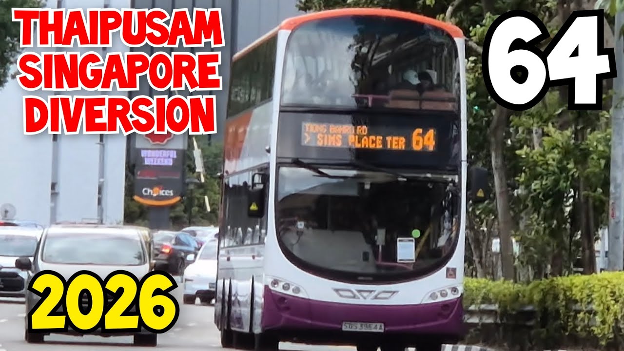 Thaipusam Bus Diversion Singapore 2026 for Service 64 - Volvo B9TL WEG2 (SBS3964A)(SBST)