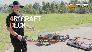 RAYMO electric remote control mower decks available