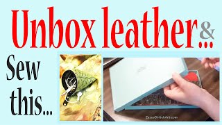 UNBOX Embossed Leather Scraps &amp; Sew Earbud Pouch with zipper | Zazu&#39;s Stitch Art Tutorials