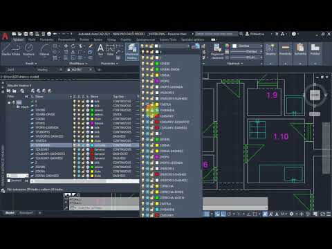 04.08 AutoCAD – Hladiny 1 – Vlastnosti hladin – Management