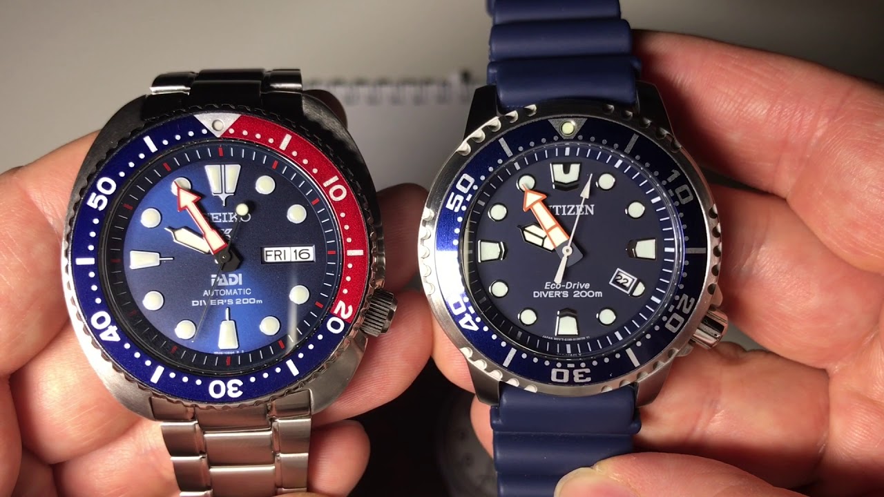 Seiko Prospex Vs Citizen Promaster - YouTube