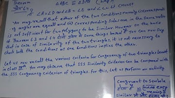 Theoremप्रमेय 6.4दोनों त्रिभुज समरूप होतें हैं similar #10thclassmath #math #maths #mathematics #pg3