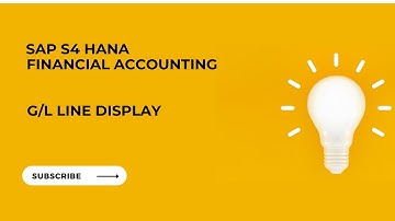 SAP FI - Report | G/L Line Display | Transaction Code FBL3N