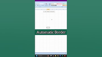 How To Set Auto Border In Ms Excel #excel #excelshortcuts #viral #shorts