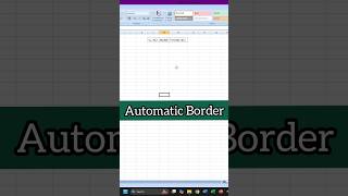 How To Set Auto Border In Ms Excel #excel #excelshortcuts #viral #shorts