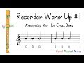 Recorder Warm-up #1: Preparing for "Hot Cross Buns"