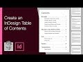 Create an InDesign Table of Contents