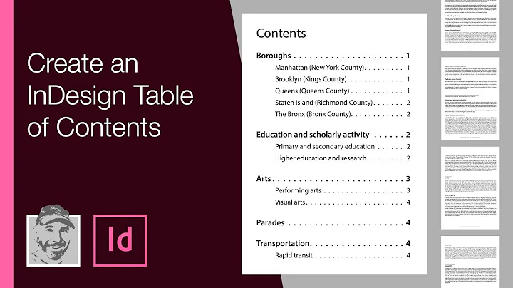 Create an InDesign Table of Contents