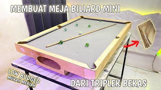 DIY membuat meja biliard mini dari triplek bekas