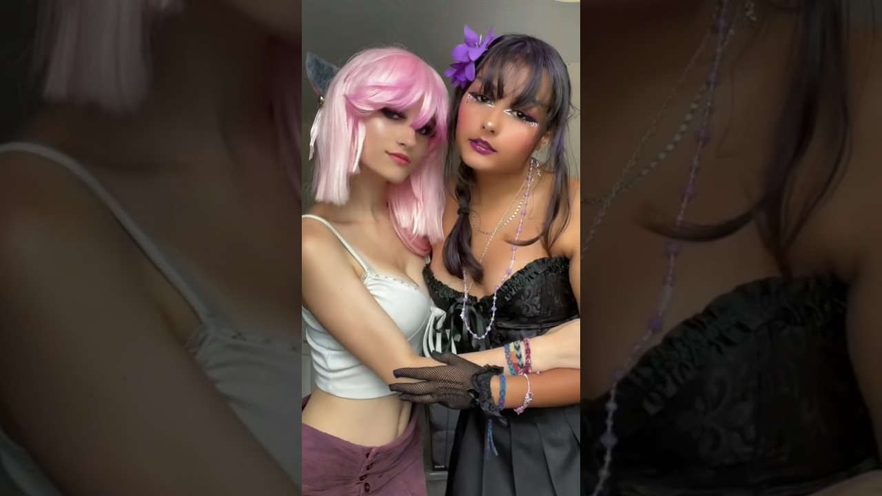 raiden and miko! #cosplay #cosplayer #genshin #genshinimpact #raidenshogun #yaemiko #youtubeshorts