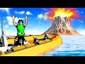 VOLCANO ERUPTION SURVIVAL ON A BOAT! - Stormworks Multiplayer Gameplay