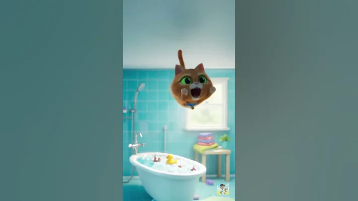 Video 11460471: funny cat cartoon, bathtub