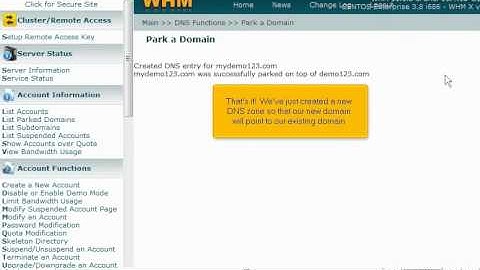 How to park a domain in WHM - Canadian Web Hosting