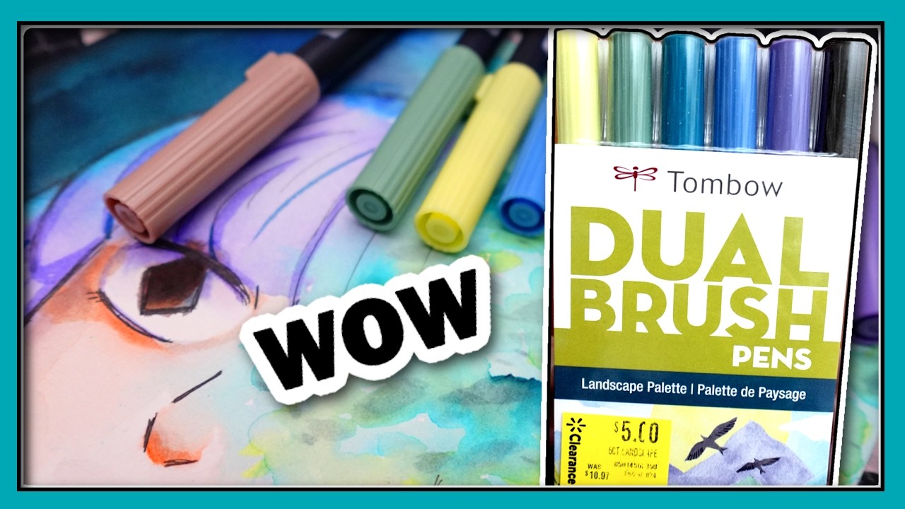 First Time Using Tombow Dual Brush Pens - YouTube