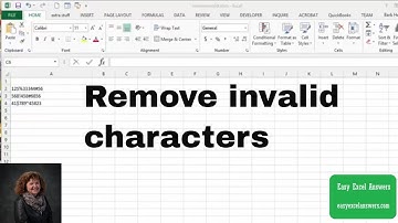How to remove invalid characters with a macro in Excel