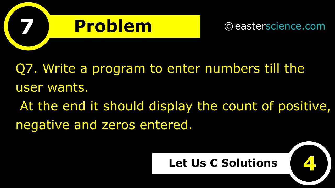 Write A C Program To Display The Count Of Positive Negative And Zeros 