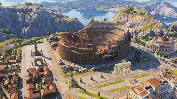 NEARLY COMPLETE! BUILDING THE COLOSSEUM IN ANNO 117 | Part 2 - Sandbox Gameplay