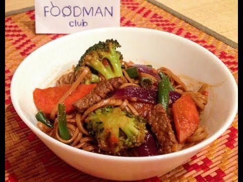 Гречневая лапша вок - YouTube