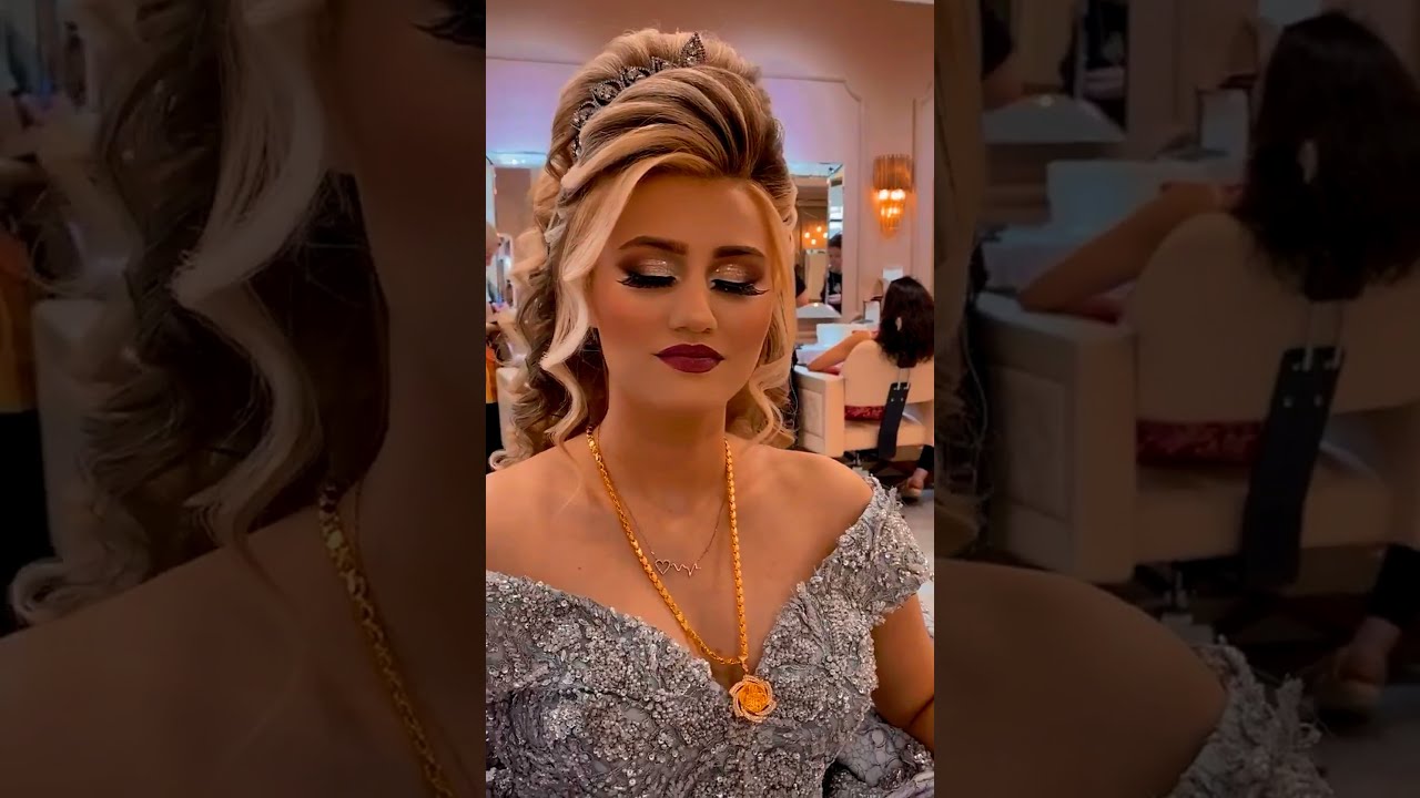 هلاهيل العروس الحلبية 🥰 على وردة خدك مكتوب ماشاءالله 🙈❤️ احلى تسريحات العرائس 2022 😍