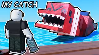 картинка: ловля ЛЕГЕНДАРНОЙ рыбы в садковой рыбалке в Roblox...
