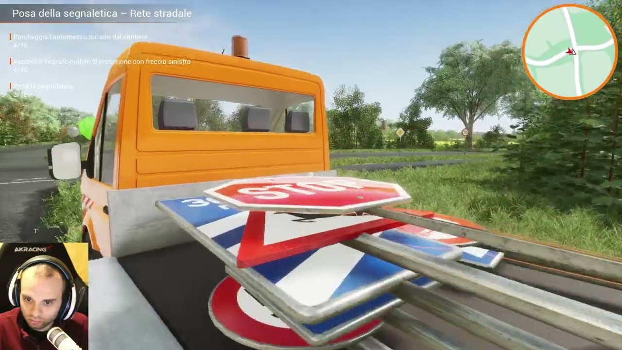 Anteprima ROAD MAINTENANCE SIMULATOR - SOSTITUZIONE CARTELLI STRADALI E GUARDRAIL - GAMEPLAY ITA