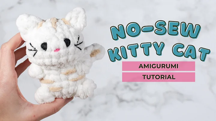 NO-SEW cat amigurumi tutorial! How to crochet a cute plushie cat | Easy tutorial for beginners