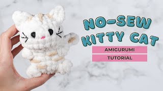 NO-SEW cat amigurumi tutorial! How to crochet a cute plushie cat | Easy tutorial for beginners