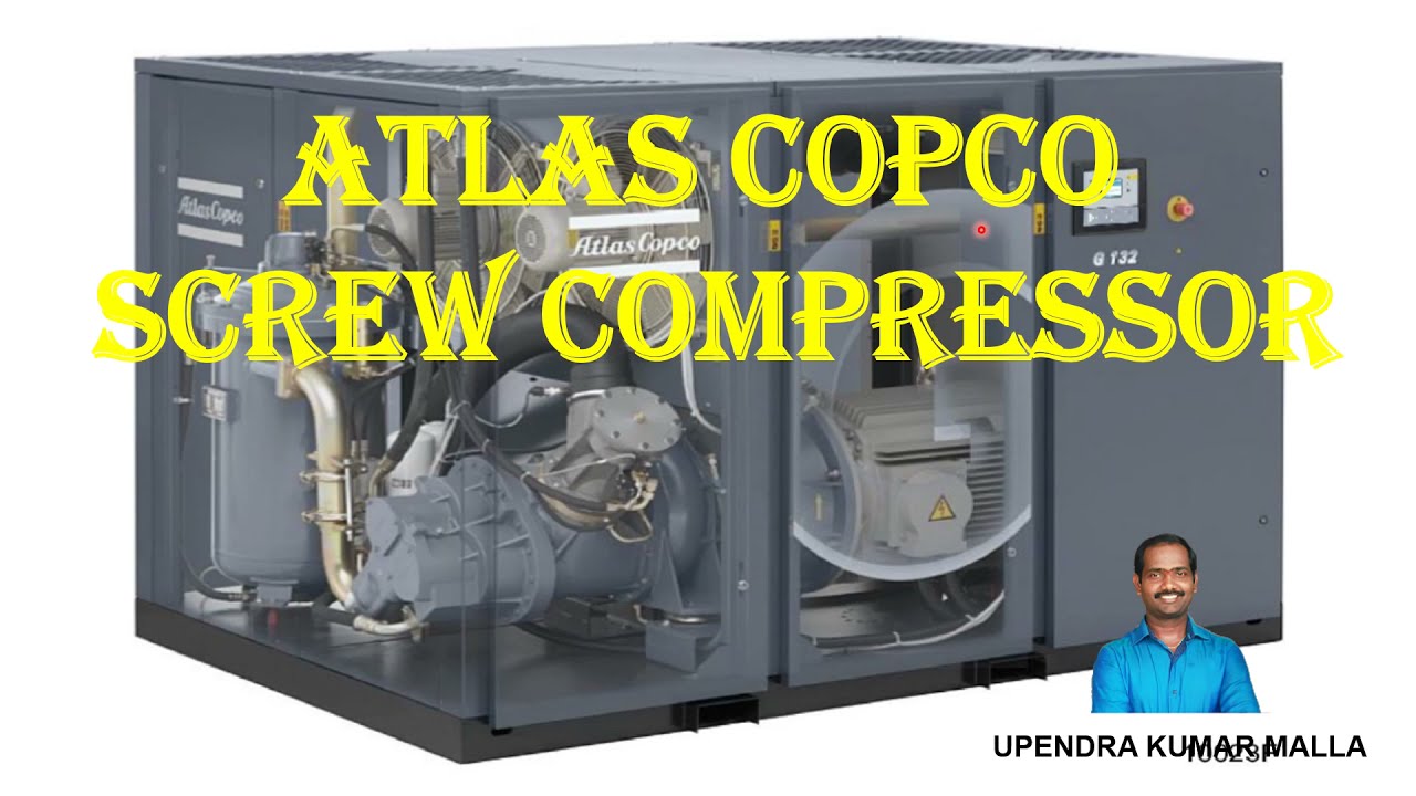 Atlas copco screw compressor working telugu lecture YouTube