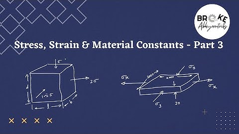 Stress, strain and material constants - Worked examples for GATE - part 3