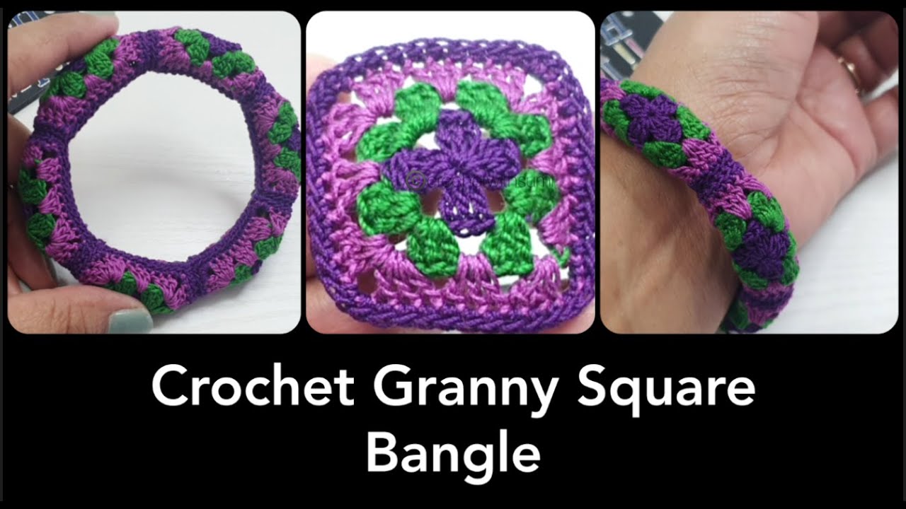 Crochet Granny Square Bangle || Crochet Jwellery || Crochet Accessories