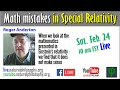 Antirelativity 9 math mistakes in special relativity by roger anderton