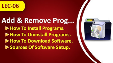 Add And Remove Programs | General Computer Settings Lecture No.06 | Urdu/Hindi |