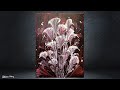 🌈 PEINTURE FLORALE  - Démo tableau abstrait fleurs acrylique pouring fluid'art SABCREATIONS