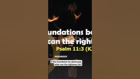 IF THE FOUNDATION BE DESTROYED, WHAT CAN THE RIGHTEOUS DO || APOSTLE EMMANUEL EFFA ISAAC