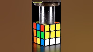 Hydraulic Press vs Rubik’s Cube 🧩💥 | Ultimate Satisfying ASMR #Shorts
