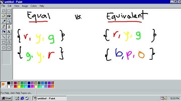 Equal and Equivalent Sets