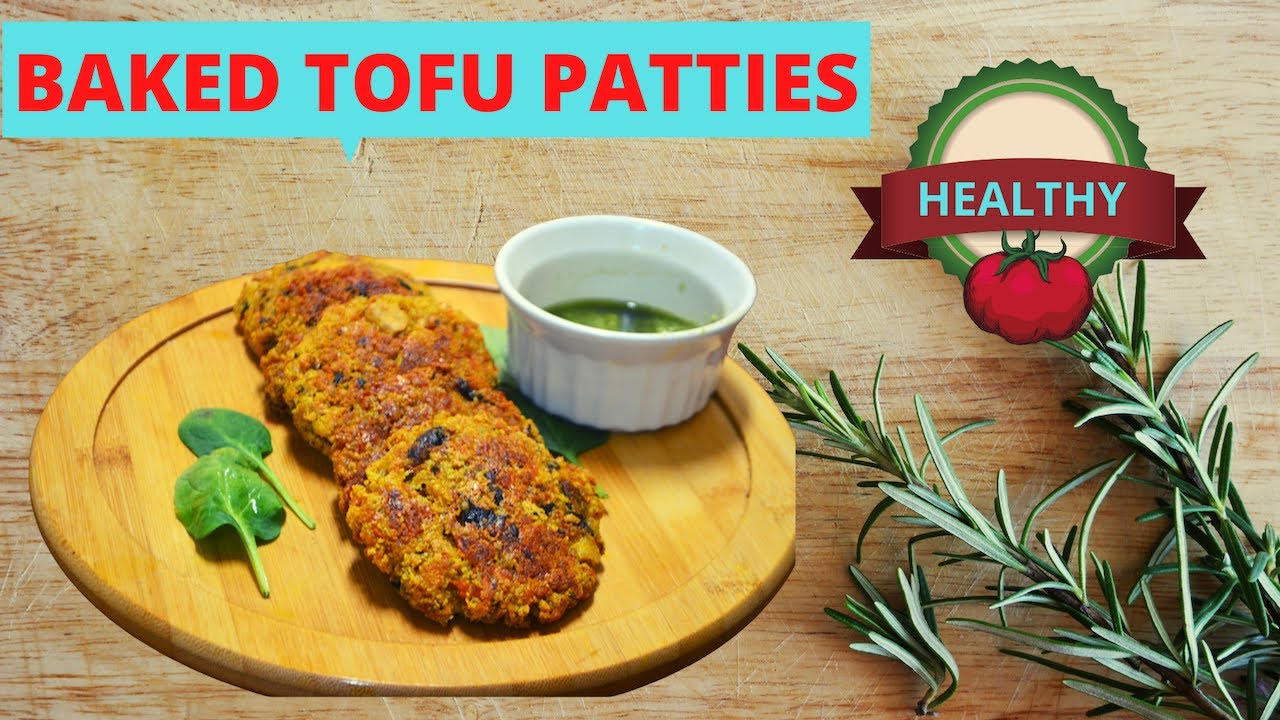 Healthy Baked Tofu burger Patties a healthy and delicious recipe