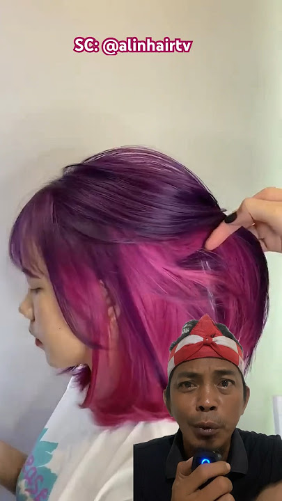 MEWARNAI RAMBUT CANTIK PINK UNGU KEREN #haircolor #hair #hairstyle #wigs #haircut #curlinghair #PINK
