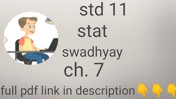 STD 11||stat||ch 7 swadhyay||@all-subject_swadhya #std11th #education