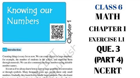 NCERT class 6 math chapter 1 | knowing our numbers | exercise1.1 Q.3  | (PART4) @NKS CLASSES