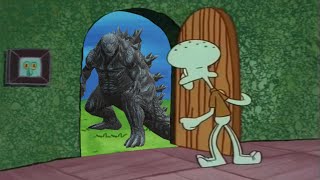 Squidward slams door on Godzilla Earth