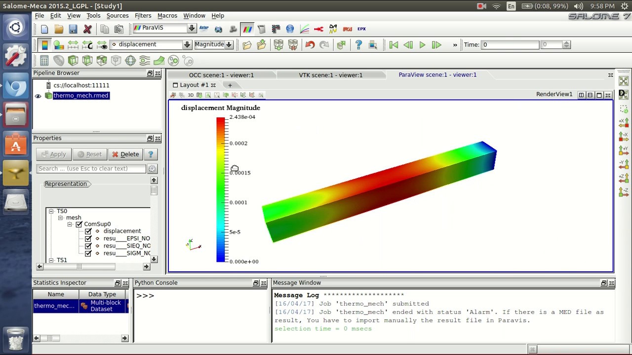 code-aster-10-thermo-mechanical-youtube