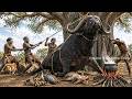 Real Buffalo Hunt in Africa by Hadzabe Tribe | Traditional Survival Life